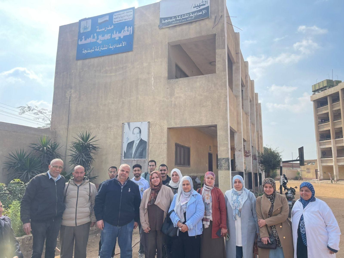 جامعة بنها تنظم قوافل توعوية لطلاب مدرسة سمير ناصف الاعدادية بقرية شبلنجة