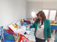 تنظيمه مع بدء العام الدراسى: راندا مصطفى تتفقد أعمال تجهيز معرض المشغولات اليدوية بنوعية بنها